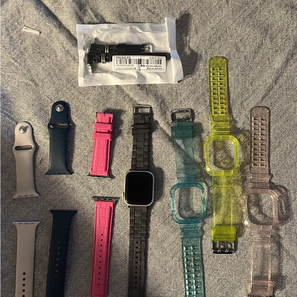 Apple Smartwatch with Black and Silver Accents